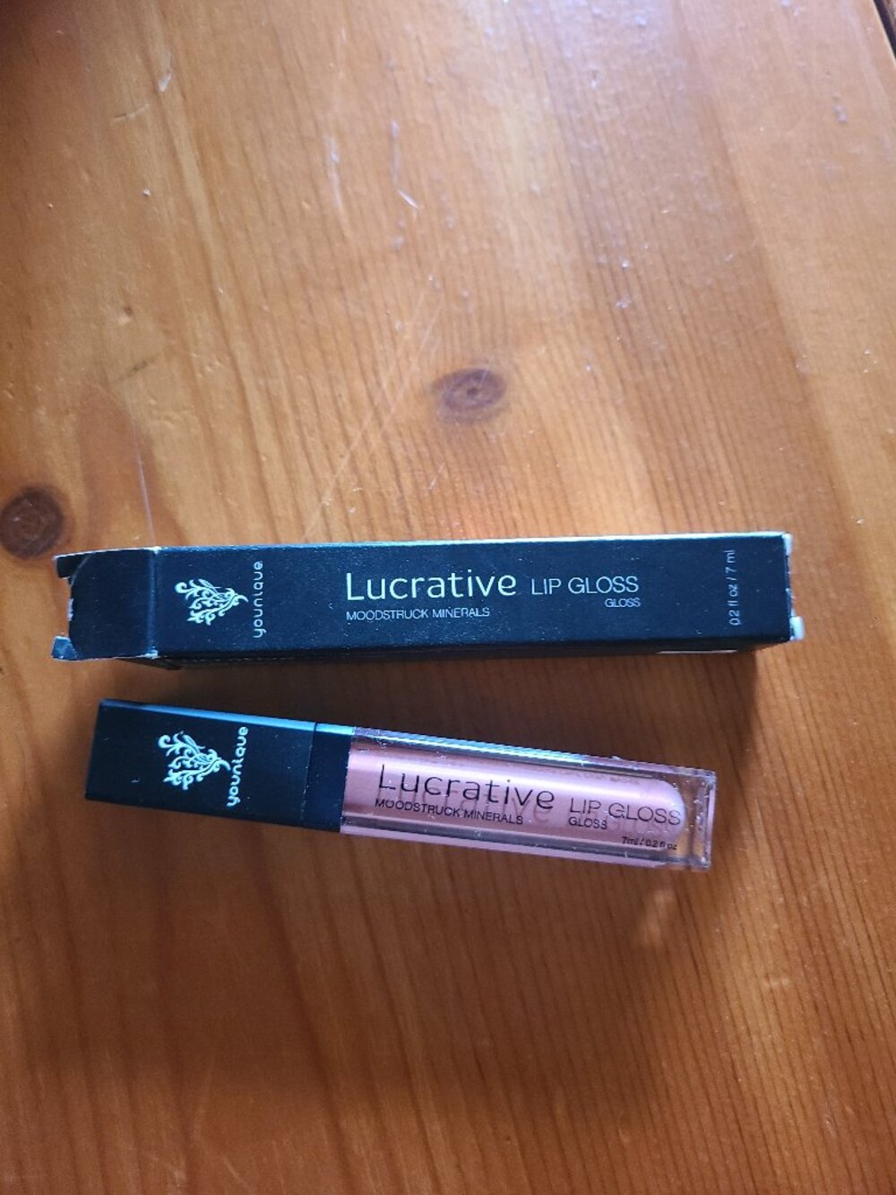Younique Moodstruck Mineral Lucrative Lip Gloss .2oz New In Box LUXE